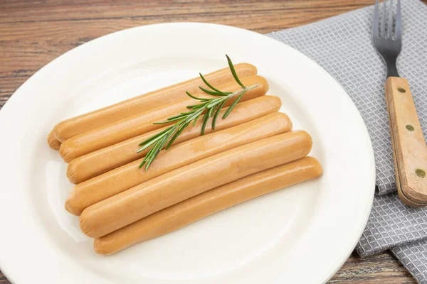 Varios Frankfurters Plato — Foto de Stock