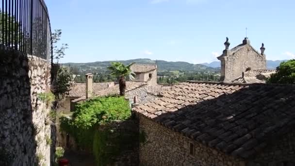 Uitzicht Het Platteland Rond Stad Vaison Romaine — Stockvideo