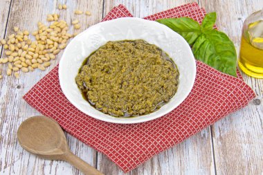Masada pesto sosu tabağı