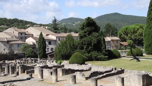 Blick Auf Vaison Romaine Die Mittelalterliche Stadt — Stockvideo