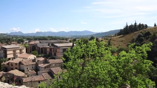 Pohled Vaison Romaine Středověké Město — Stock video