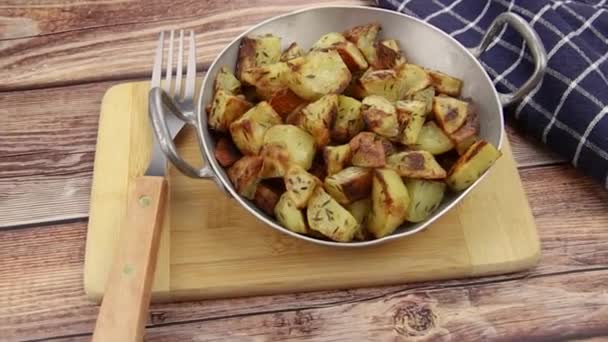 Patatas Fritas Plato — Vídeos de Stock