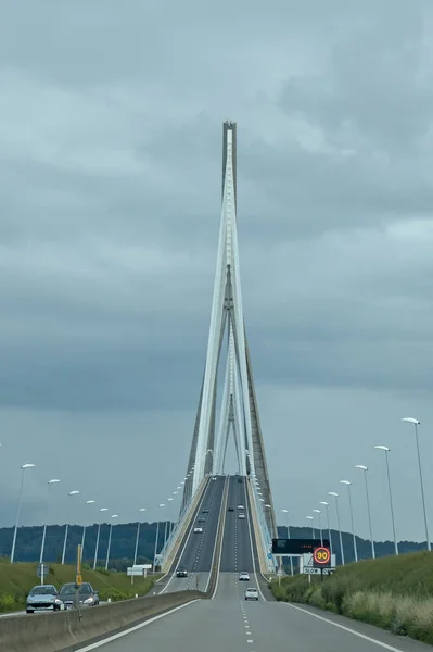 Blick Auf Die Normandie Brücke Ende Des Tages — Stockfoto