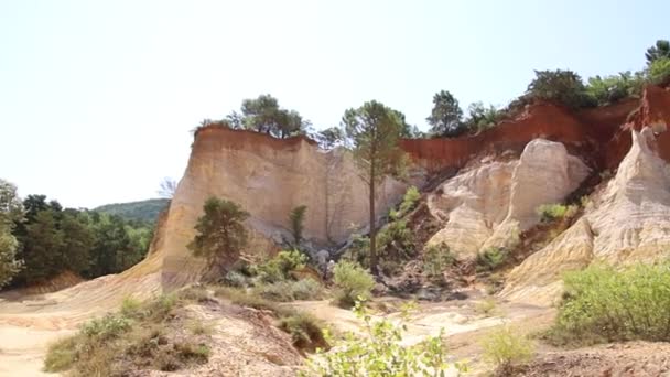 Colorado Provenal Der Nähe Der Stadt Rustrel — Stockvideo