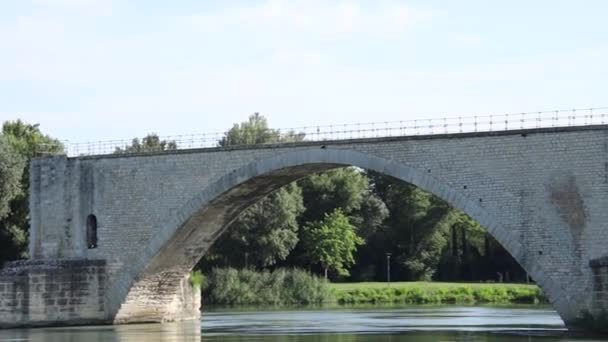 Vista Dal Ponte Avignone — Video Stock