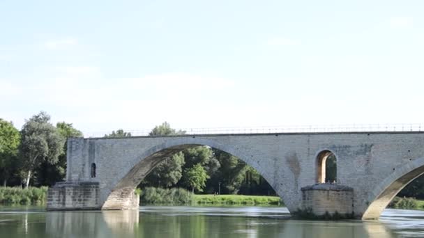 Widok Mostu Miasta Avignon — Wideo stockowe