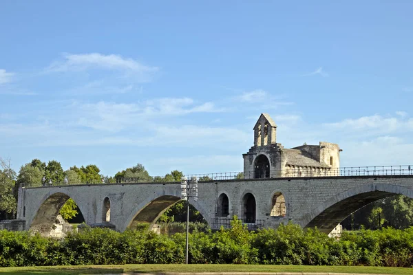 Vista Desde Puente Ciudad Aviñón Francia —  Fotos de Stock