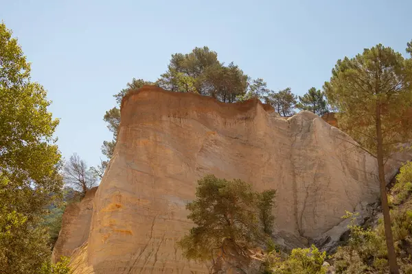 Kolorado Provenal Krajobraz Rustrel Francja — Zdjęcie stockowe
