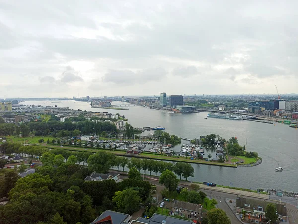 Widok Port Amsterdamie — Zdjęcie stockowe