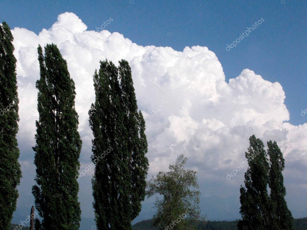 cloud formation in the sky, a weather phenomenon in meteorology