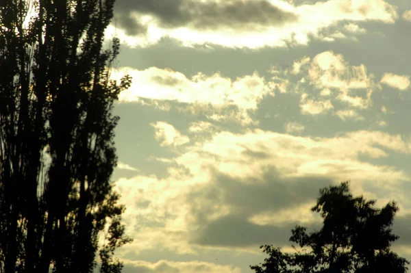 Tvorba Mraků Obloze Meteorologický Jev — Stock fotografie