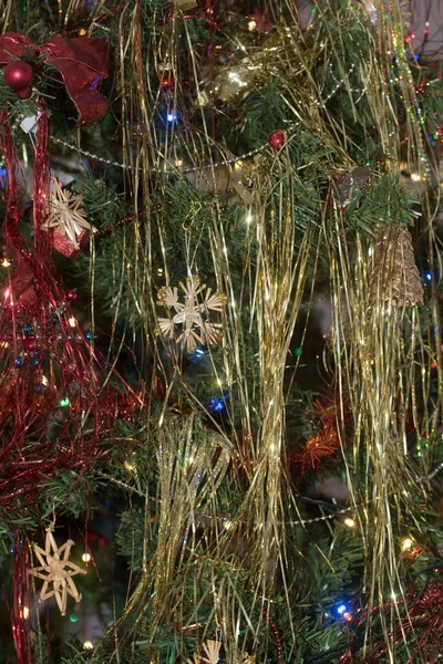 Uma Estrela Natal Como Uma Decoração Tradicional Natal Temporada Férias — Fotografia de Stock