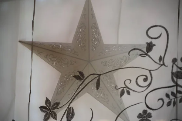 Una Estrella Navidad Como Decoración Tradicional Navidad Temporada Navideña — Foto de Stock