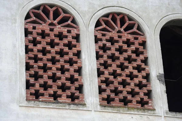 Vitre Dans Bâtiment Pour Regarder Dehors Laisser Entrer Lumière — Photo