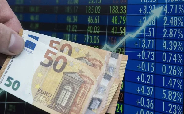 Padesátka Eurobankovky Měna Evropské Unii Obchod Finance — Stock fotografie