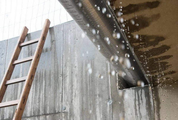 Regendruppels Een Regenachtige Dag Natte Vochtige Weersomstandigheden — Stockfoto