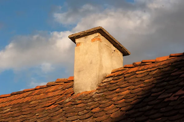 Telhas Telhado Tijolo Telhado Edifício Casa — Fotografia de Stock