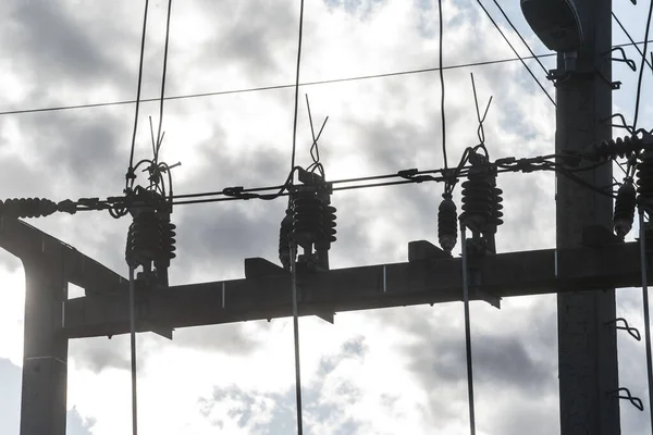 Een Keramische Isolator Energie Energiesector — Stockfoto