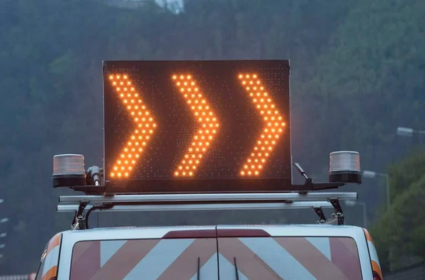 Detour Redirection Freeway Road Sign Highway — Stock Photo, Image