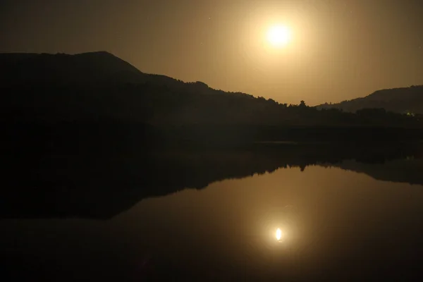 Sera All Orizzonte Sole Tramonto Fine Giornata — Foto Stock