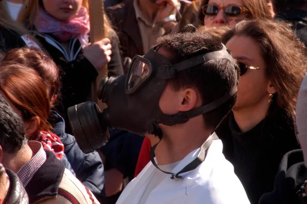 Maschera Respiratoria Maschera Antigas Prevenzione Dei Pericoli Sul Posto Lavoro — Foto Stock