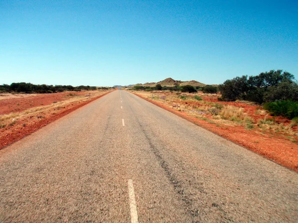Calle Desierto Australiano Tráfico Por Carretera Interior — Foto de Stock
