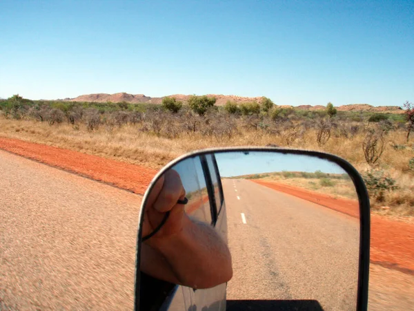 Calle Desierto Australiano Tráfico Por Carretera Interior — Foto de Stock