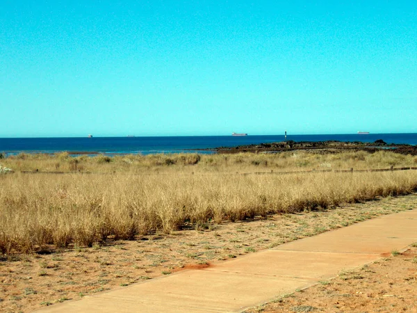 Rua Deserto Australiano Tráfego Rodoviário Outback — Fotografia de Stock