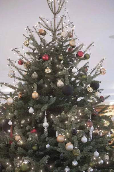 a christmas tree as a decoration in the holiday season