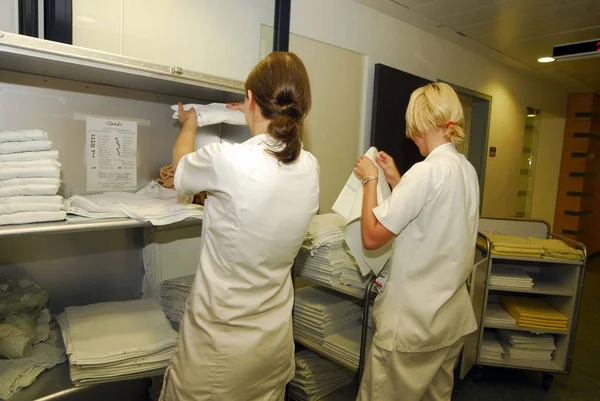 laundry and hygiene in hospital, washing textiles for patients