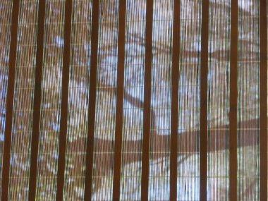 Bir yüzey üzerinde düz çizgi şekli, şekli ve dokusu olan nesne