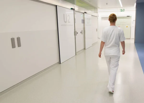 Enfermeiro Hospitalar Saúde Atuando Como Profissional Médico — Fotografia de Stock