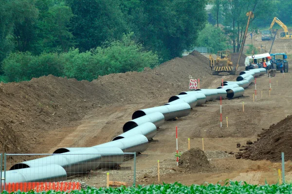 Oleoducto Para Transporte Petróleo Logística Recursos Energéticos Distribución — Foto de Stock