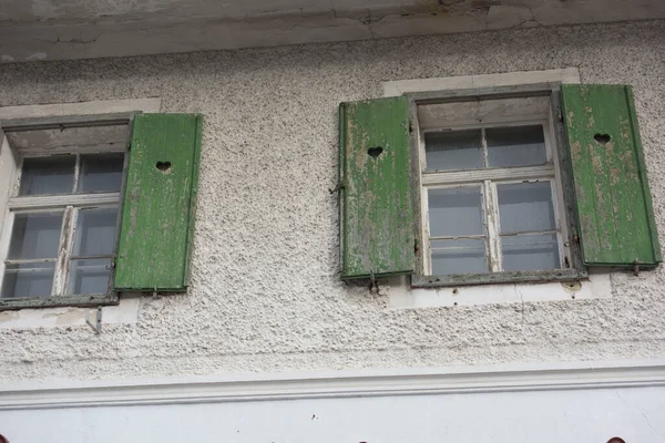 Fenêtre Bâtiment Bois Bois — Photo