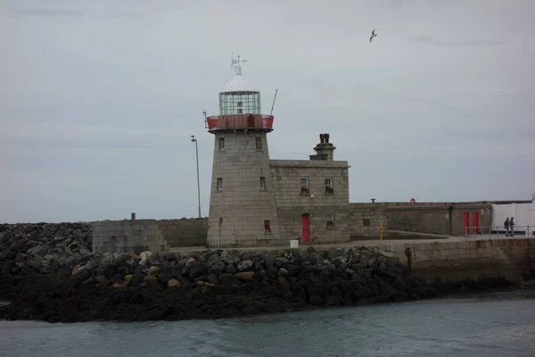 Ein Leuchtturm Als Navigationshilfe Schiffsverkehr Und Transport Irland — Stockfoto