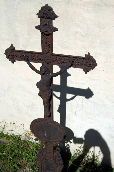 Ježíš Kristus Visí Kříži Symbol Utrpení Křesťanském Náboženství — Stock fotografie