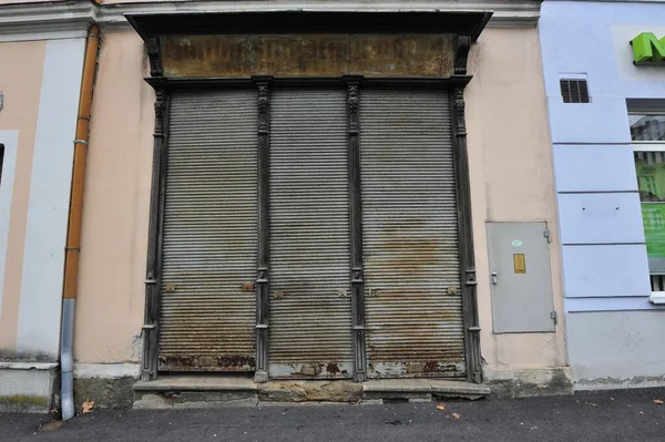 a vacant business premises after closing, trade and economic crisis