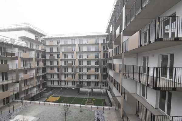 Propriedade Habitacional Cidade Vivendo Uma Área Residencial Urbana — Fotografia de Stock