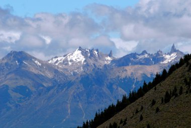Patagonya, Arjantin 'deki And Dağları' ndaki doğal manzara ve dağlar