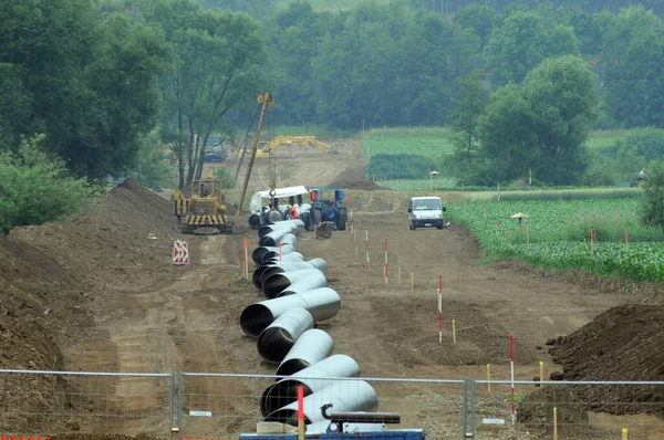 Oleoducto Para Transporte Petróleo Logística Recursos Energéticos Distribución — Foto de Stock