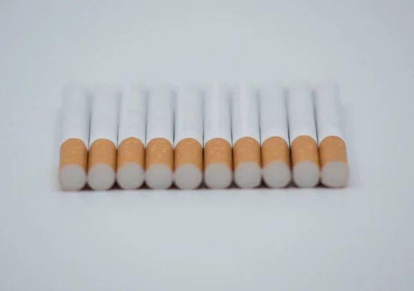 Fumer Des Cigarettes Dépendance Nicotine Nocives Pour Santé — Photo