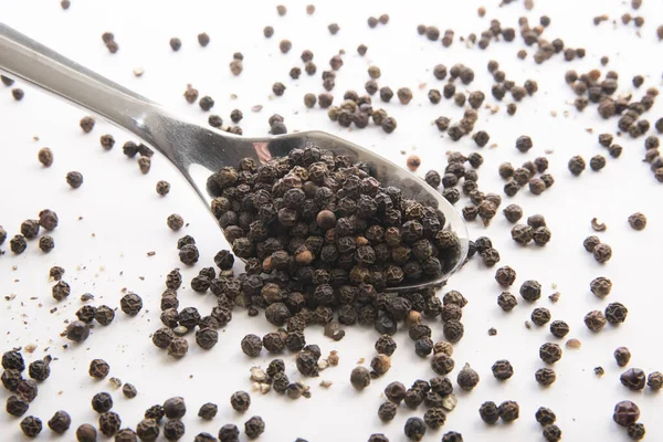 Black Peppercorns Kitchen Spice Used Cooking — Stock Photo, Image