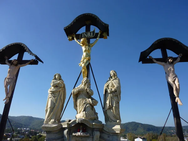 그리스 십자가에 매달려 기독교에서 고통의 — 스톡 사진