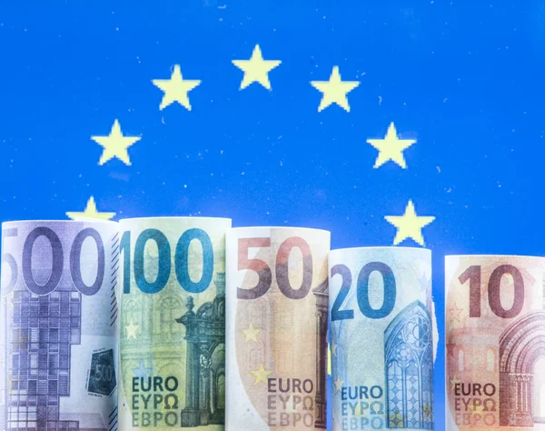 Eurobankovky Hotovostní Transakce Platba Evropské Unii — Stock fotografie