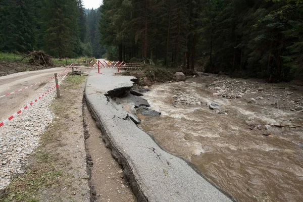 Destruction Dévastation Causées Par Les Inondations Après Fortes Pluies — Photo