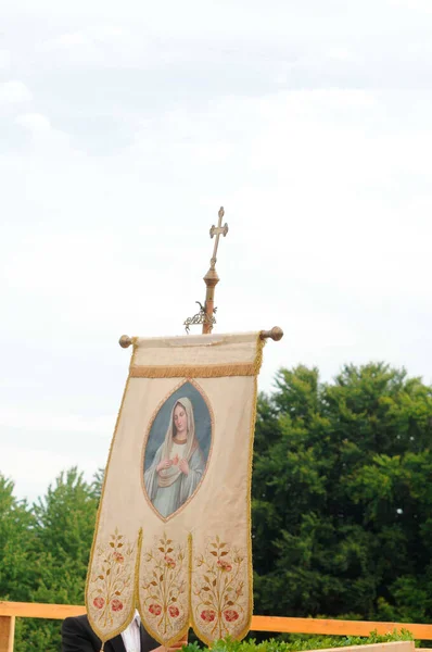 Поклонение Деве Марии Религиозный Символ Христианстве — стоковое фото