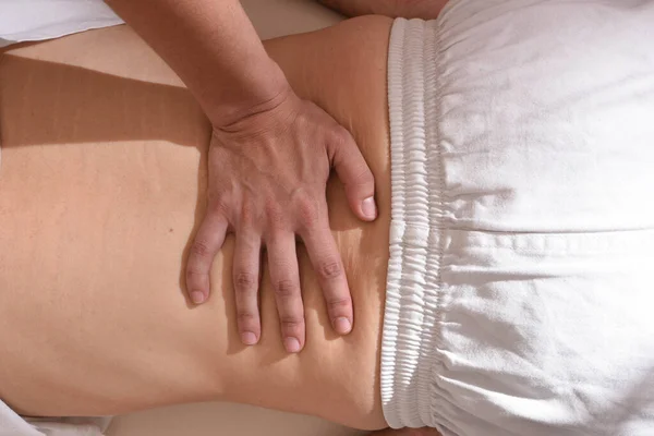Shiatsu Procedimento Massagem Nas Costas Saúde Bem Estar — Fotografia de Stock