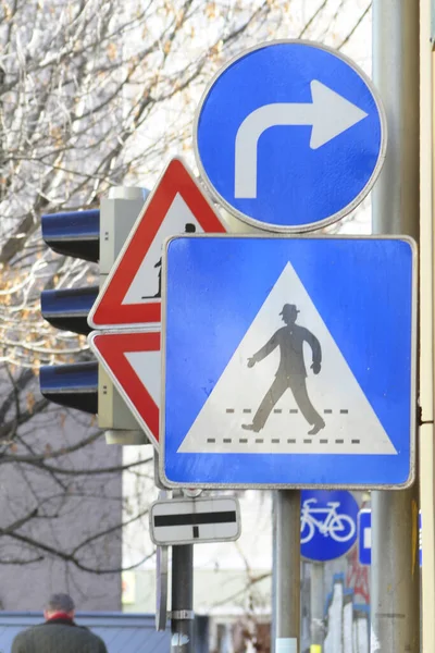 Traffic Sign Jungle Clutter Road Signs — Stock Photo, Image