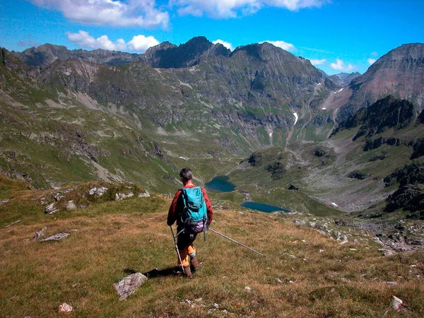Bastón Para Caminar Las Montañas Los Alpes —  Fotos de Stock