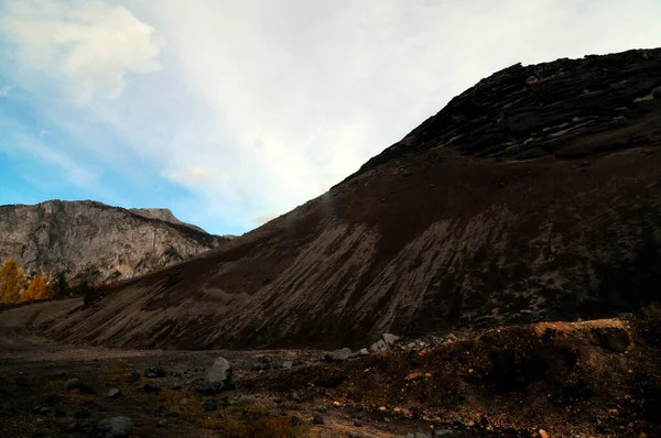 Slag Heap Mineração Minério Ferro Perto Cidade Eisenerz Áustria — Fotografia de Stock